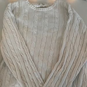 Oversized white sweater